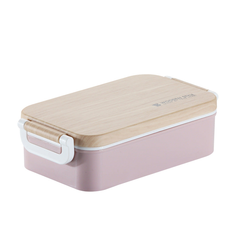 Rectangular wooden lunch box student lunch box