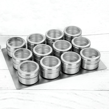 Visible stainless steel spice jar