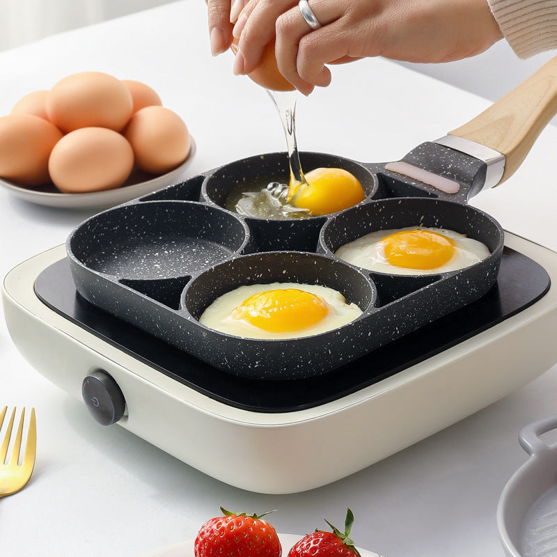 Four-hole Non-stick Small Flat Bottom Fried Egg Dumpling Pot