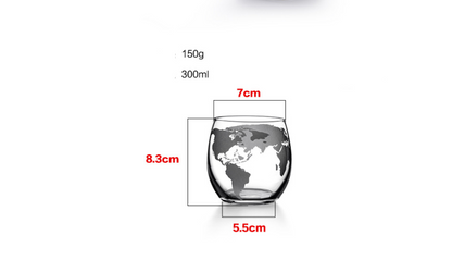 Rotating Earth-shaped Glass Wine Container