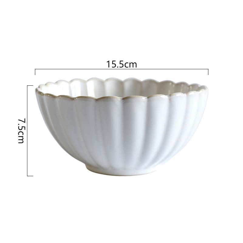 Simple Lace Kiln Glazed Ceramic Tableware Dish