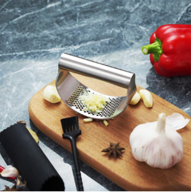 Garlic Press for Kitchen Pounding Garlic Ring Manual