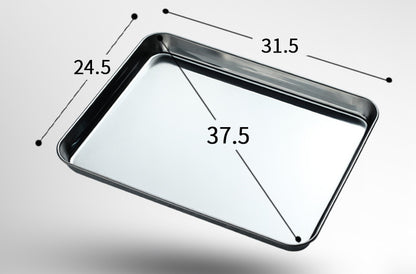 Stainless Steel Steamed Cake Baking Tray With Rectangular Thickened Shallow Tray