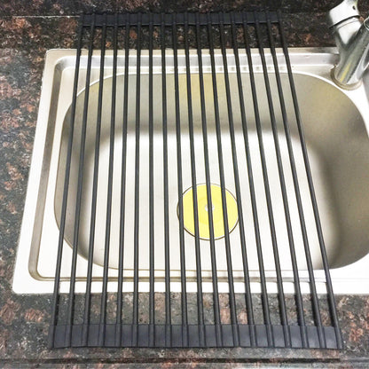 Sink Bowl Rack Stainless Steel Drain Rack Foldable Kitchen Sink Sink Sink Dish Rack