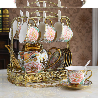 Tea Set Afternoon Tea Coffee Dessert Tableware 15 Pieces