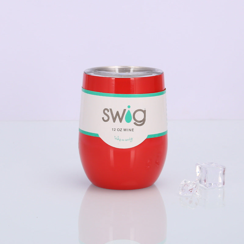 Swig Eggshell Cup 12oz Stainless Steel Wine Mug