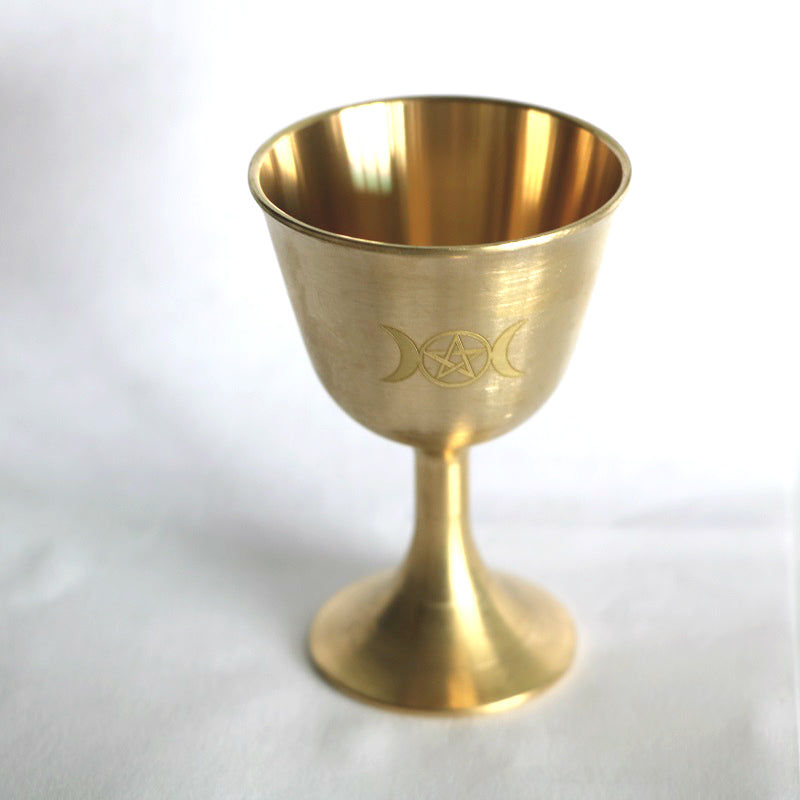 Pure copper holy grail brass cup fortune teller tarot card