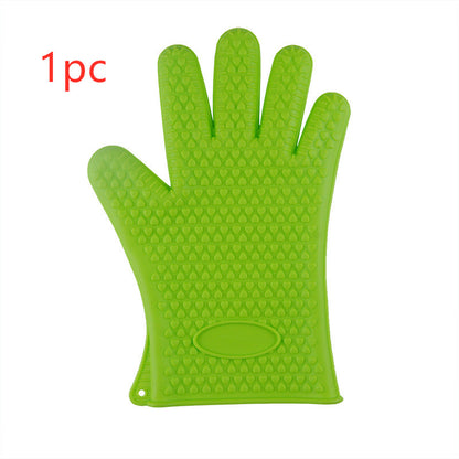 Food Grade Silicone Heat Resistant BBQ Glove Silicone Oven Mitts