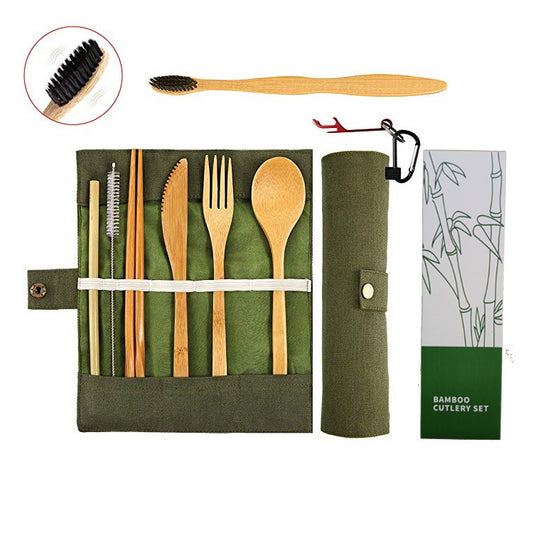 Bamboo straw set