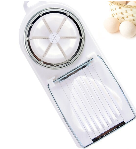 Two - in - one double - head egg cutter is a multi - function egg slicer with taste design