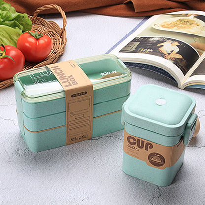 Wheat Straw Plastic Japanese Bento Box