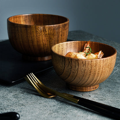 Retro Japanese style wooden tableware