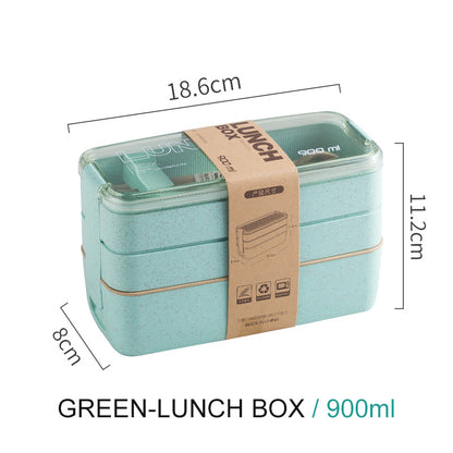 Wheat Straw Plastic Japanese Bento Box