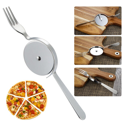 Stainless Steel Cake Cutter with Knife and Fork