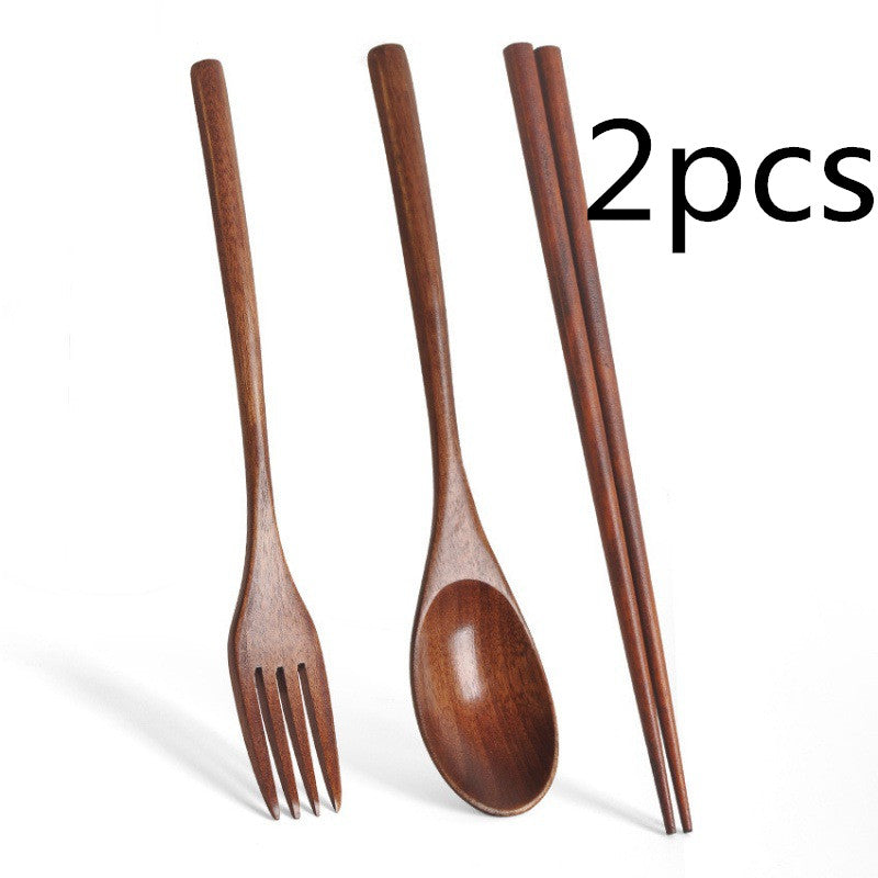 Long Handle Couple Spoon Chopsticks Portable Tableware