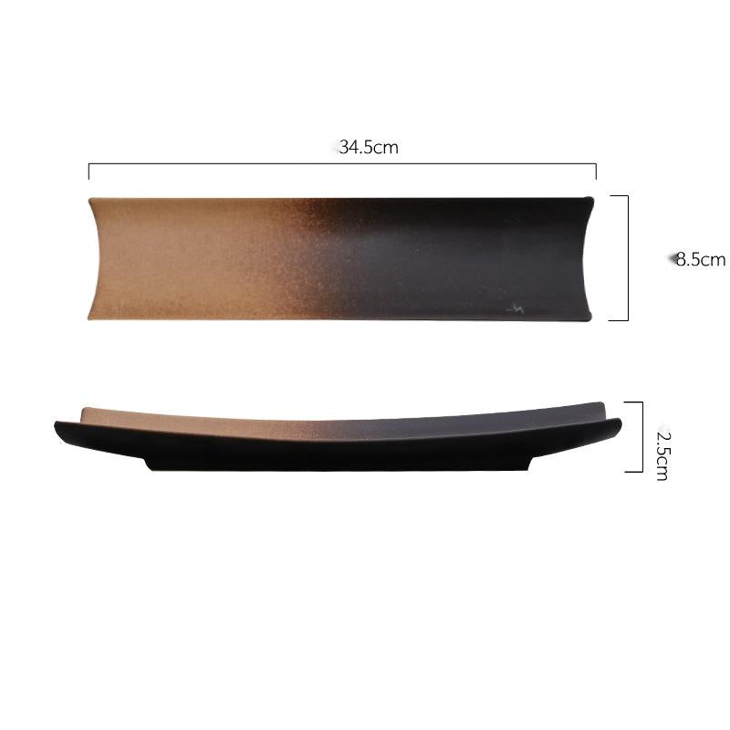 Rectangular Sushi Plate Black Simple Long Plate