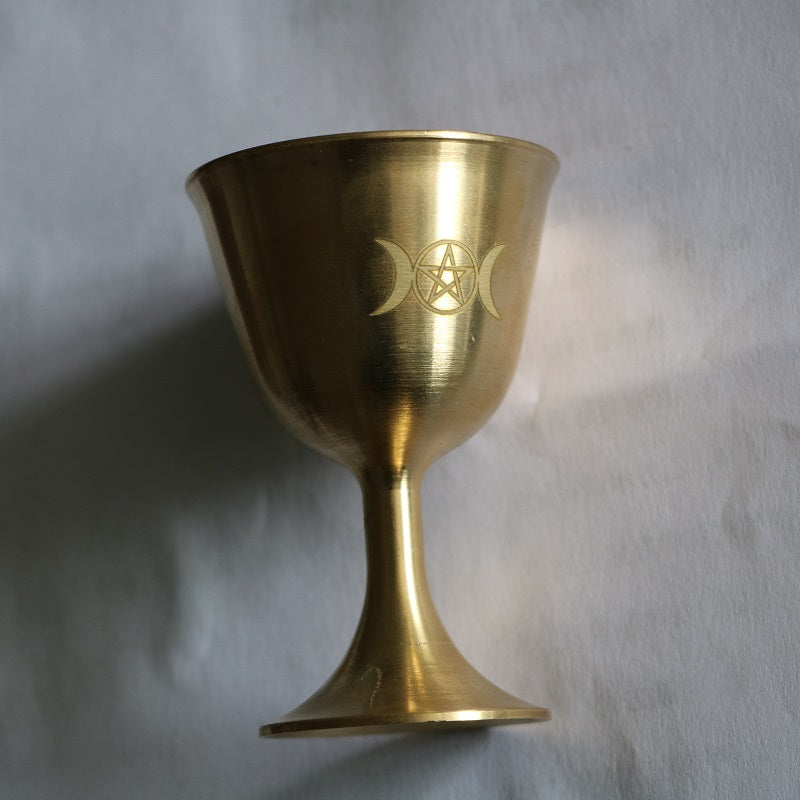 Pure copper holy grail brass cup fortune teller tarot card