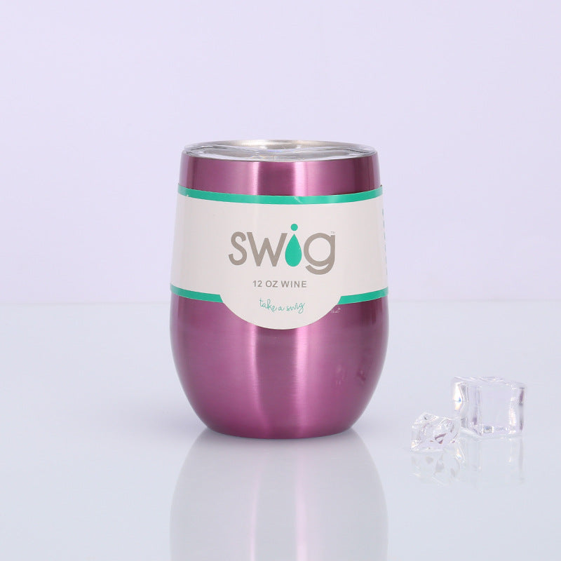 Swig Eggshell Cup 12oz Stainless Steel Wine Mug