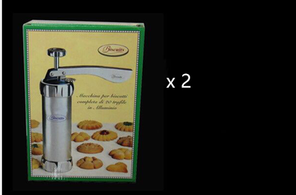 Domestic Cookie Press Kit Stainless Steel Cookie Press Making Gun Biscuits Cake Mold