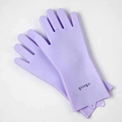 Thickened silicone dishwashing glove kitchen pot brush