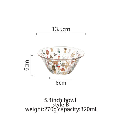 Transparent Glass Bowl Cute Home Salad Fruit Bowl