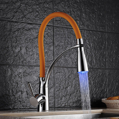 Kitchen faucet with cold tropical lamp