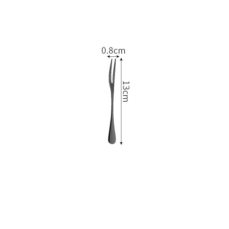 Stainless Steel Cutlery Set Titanium-Plated Black Four-Piece Cutlery