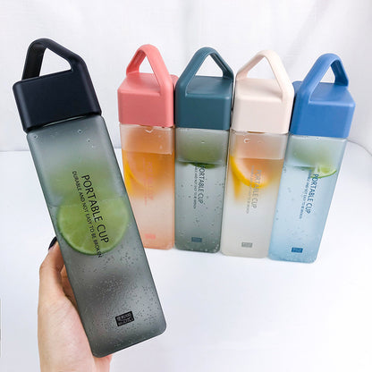 Simple plastic cup portable water bottle