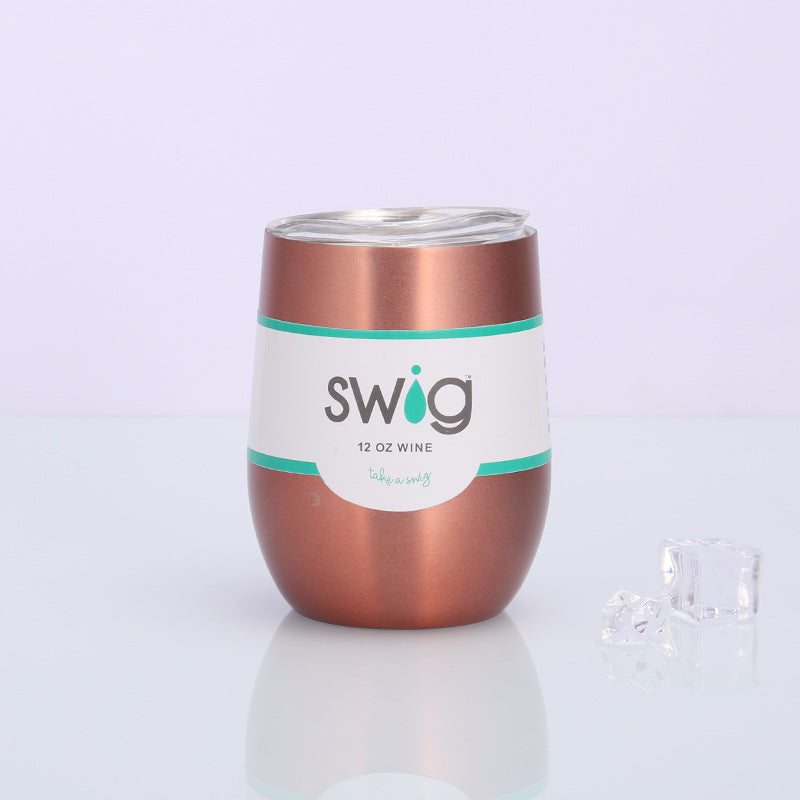 Swig Eggshell Cup 12oz Stainless Steel Wine Mug