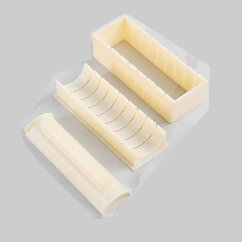 High-quality Plastic Manual Sushi Making Tool Kit with 5 Sushi Roll Molds