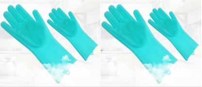 Silicone Heat-resistant Cleaning Brush Scrubbing Gloves