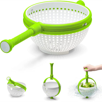 New Salad Spinner Scratch Resistant Nylon Spinning Colander