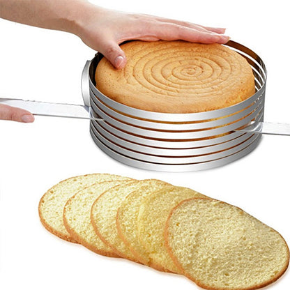 Layered Stainless Steel Adjustable Round Cake Pastry Cutter DIY Tool