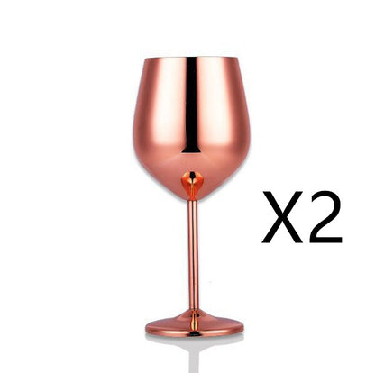 Stainless steel wine glass