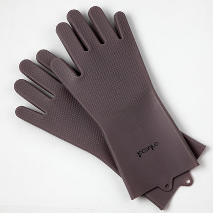 Thickened silicone dishwashing glove kitchen pot brush