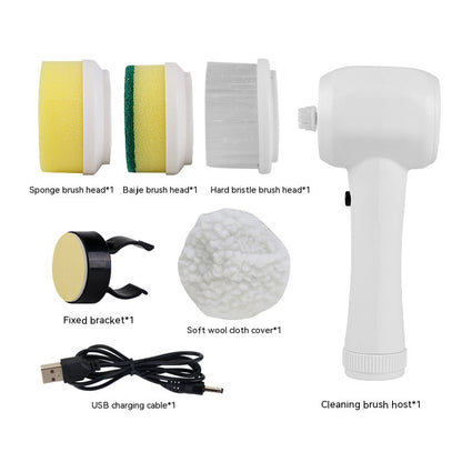 Electric Cleaning Brush 4 In 1 Spinning Scrubber Handheld Electric Cordless Cleaning Brush Portable