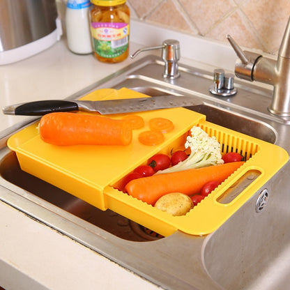 Multifunction Kitchen Chopping Blocks Sinks Drain Basket Cutting Board Vegetable Meat Tools Kitchen Accessories Chopping Board